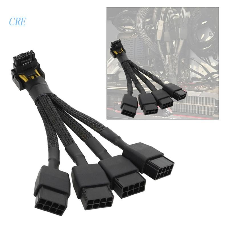 Cre12+4pin 12VHPWR Ke 4pcs PCi-E GPU 8Pin Graphics Video Card 4x8pin PCIE 5.0 Kabel RTX4090 Power Supply Extension Cabl