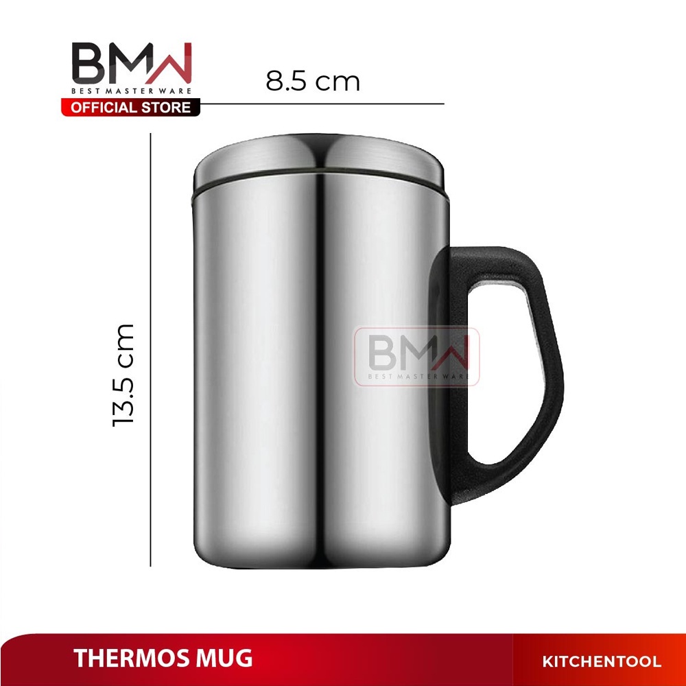BMW Kitchen Ware - Cangkir Gelas Minum Thermos Air Panas Dingin Mug Teremos Travelling Bahan Stainless istanaonlineku