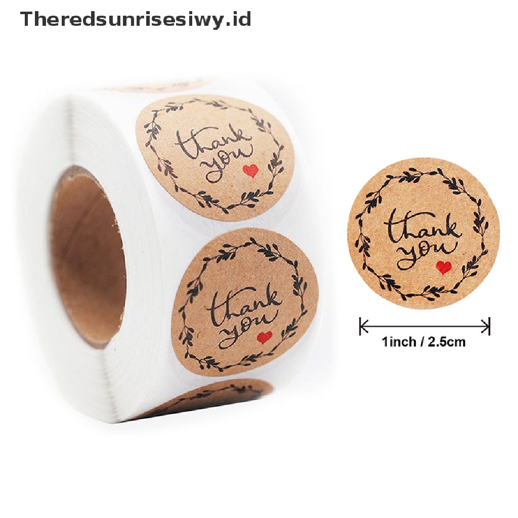 # Kado Mom &amp; PAPA DIY # 500pcs/roll Stiker Thank You Untuk seal label scrapbooking Kraft er Baking H~