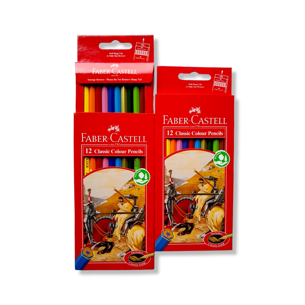 

Faber Castell Classic Colour Pencils/Pensil Warna 12 Panjang