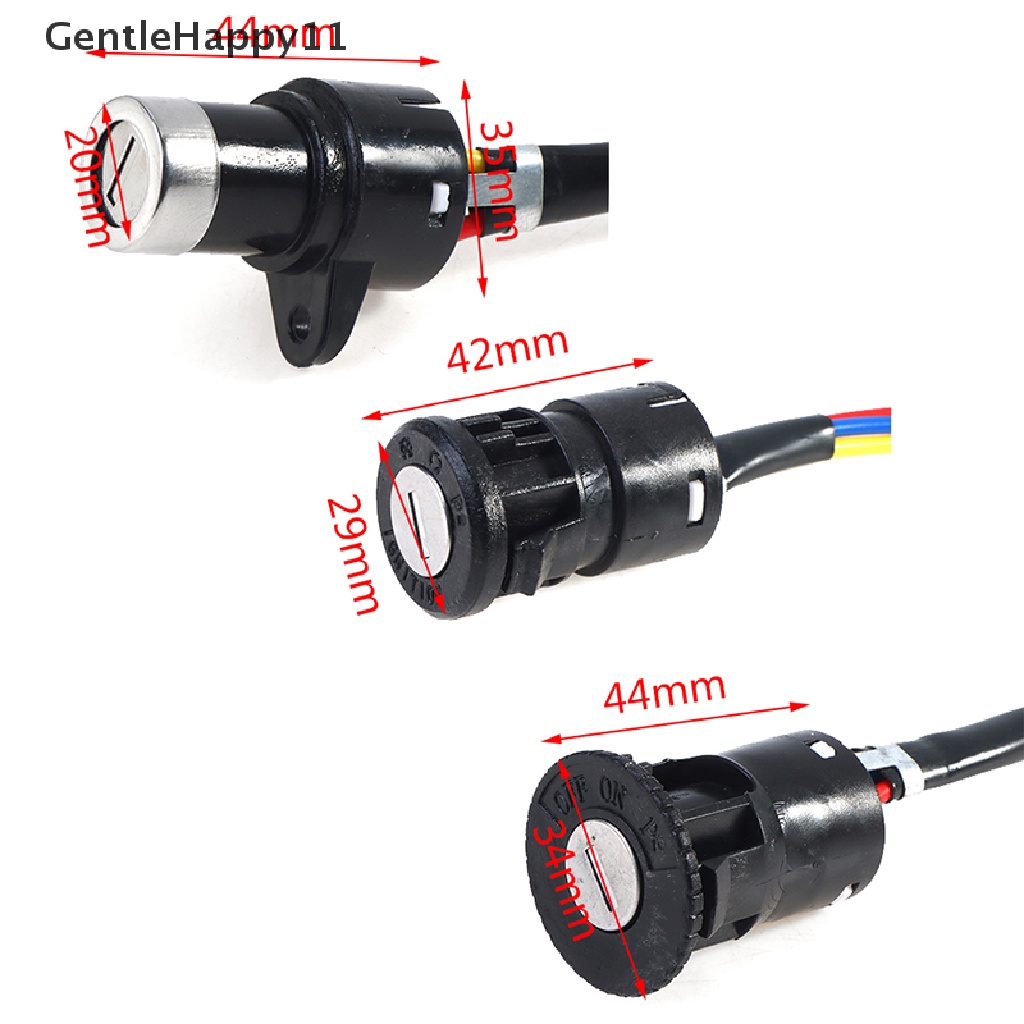 Gentlehappy Universal Ignition Switch Key Power Lock Untuk Sepeda Listrik Skuter Elektrik id