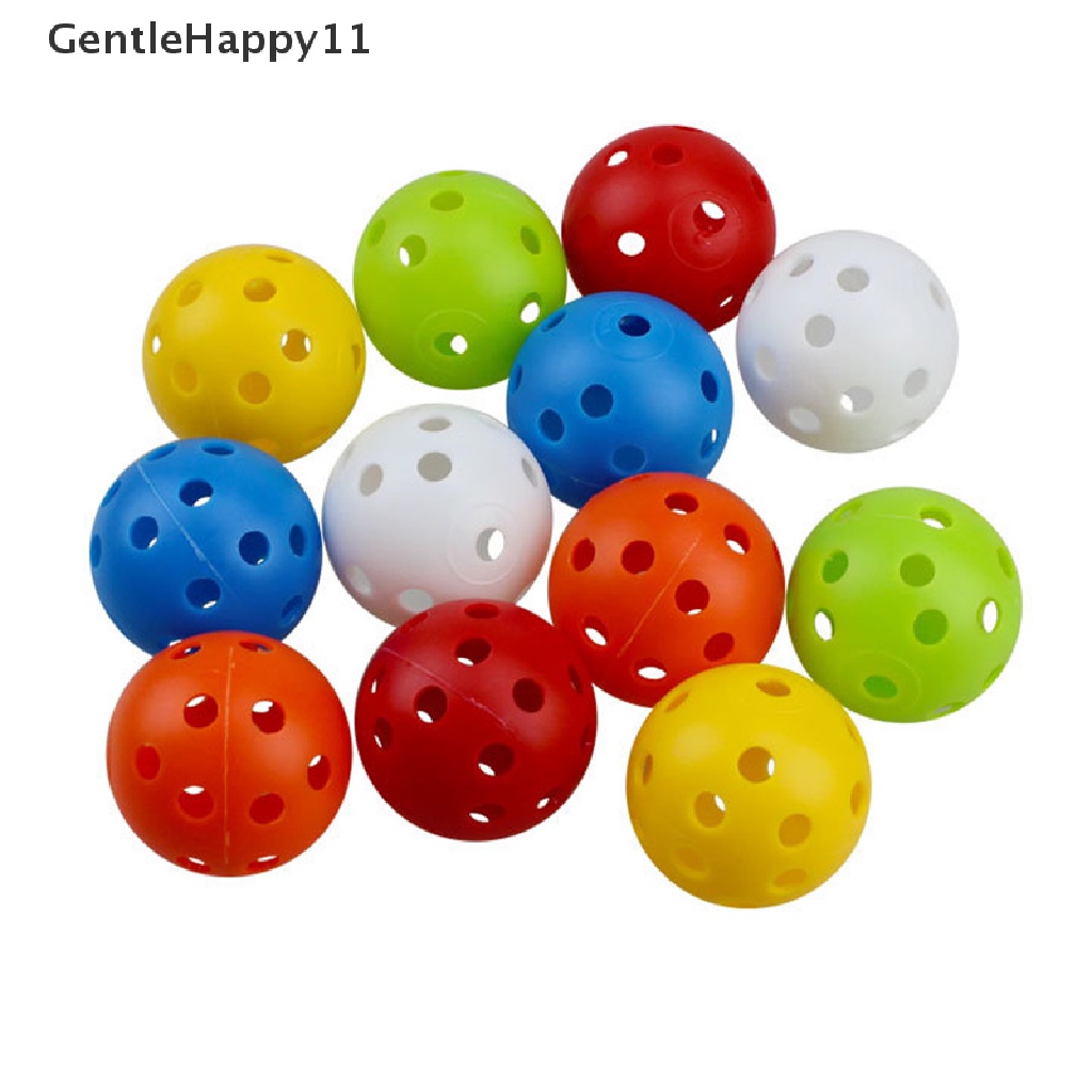 Gentlehappy 10Pcs Bola Golf Indoor Outdoor Whiffle Airflow Bola Latihan Golf id