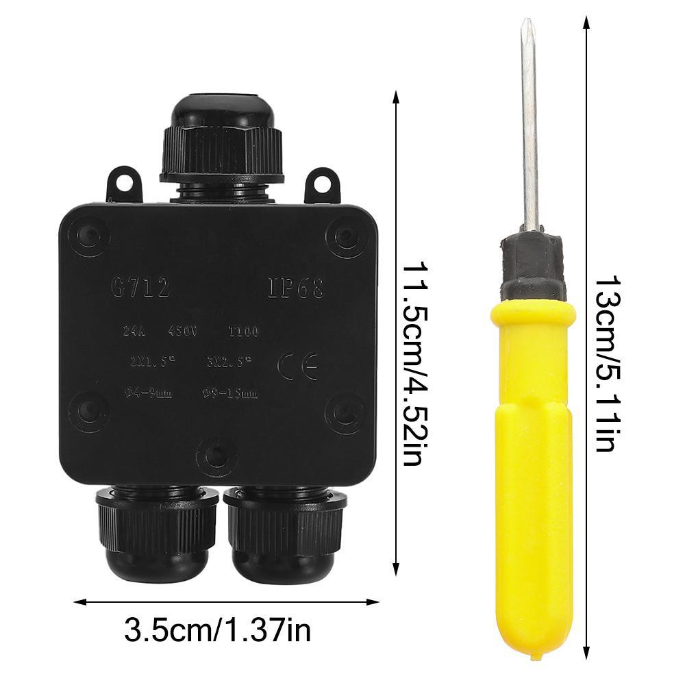 POPULAR Junction Box Kotak Plastik Proyek Elektronik Case Outdoor Waterproof Case 3arah Luar Pakai Konektor Kabel Kawat