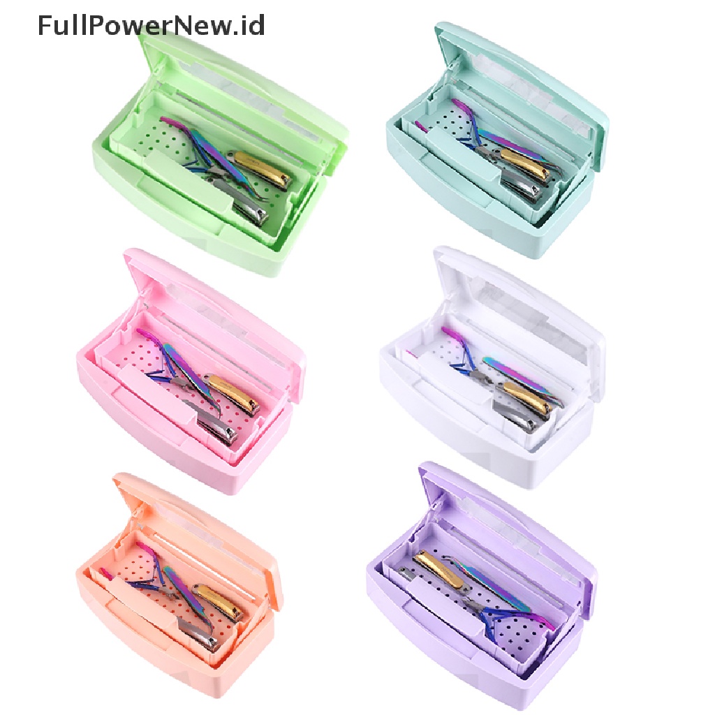 Power 1PC Tray Steril Kuku Desinfeksi Pedicure Manicure Box Nails Art Box ID