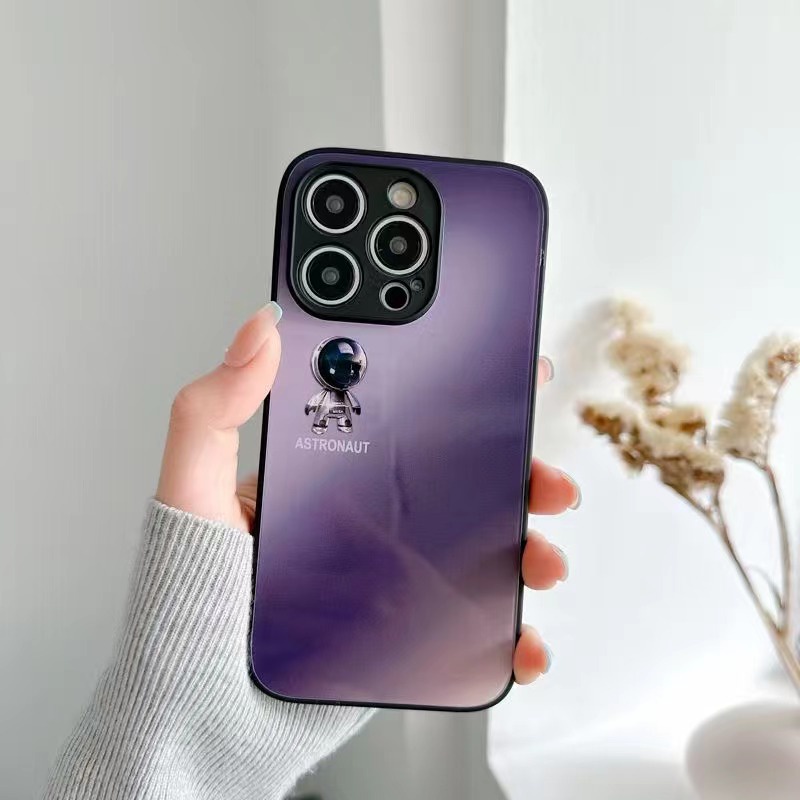 IPHONE Gradient Astro Glass Cover Untuk Iphone14 13 12 11 Pro X XS Max 14Plus XR Full Case Casing Glossy