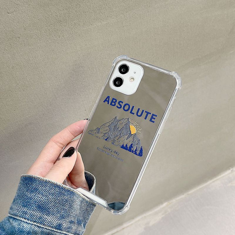 [Anti Jatuh Cermin] Pretty Silver Makeup Silikon Soft Case IPhone 6S 7 8 Plus X XR XS Max IPhone 11 12 13 14 Pro Max 14 Plus 7+8+12 13 mini Untuk Wanita Gadis Absolut