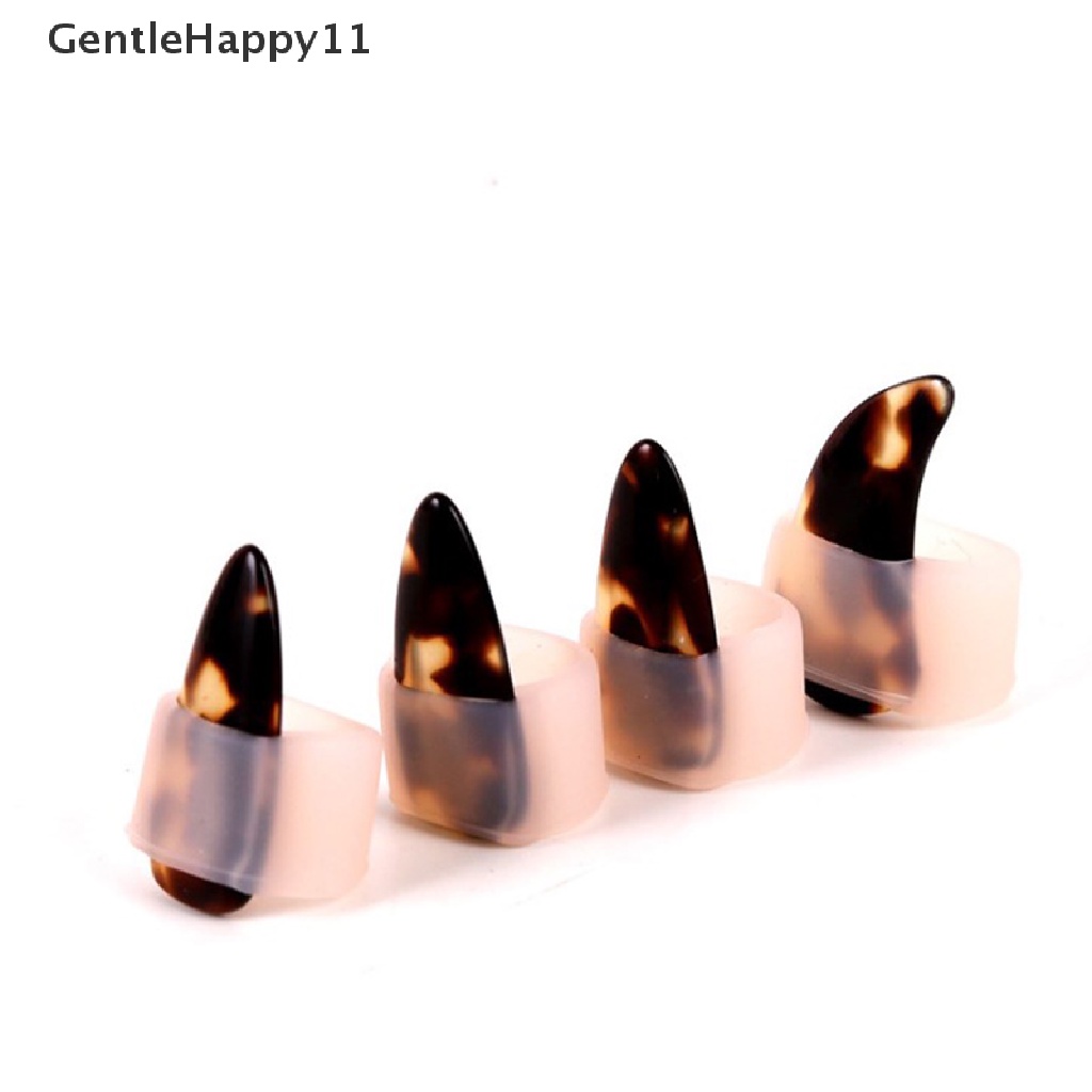 Gentlehappy 4pcs Guzheng Set Penutup Kuku Cina Zither Bermain Guzheng Praktek Nail Protect id