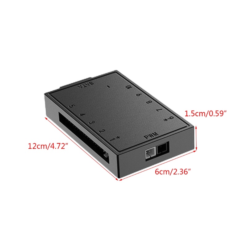 Cre Kabel Power Supply Kipas PWM 4Pin 1sampai10 Fan Hub Splitter Port Casing PC Kabel Ekstensi Motherboard Internal