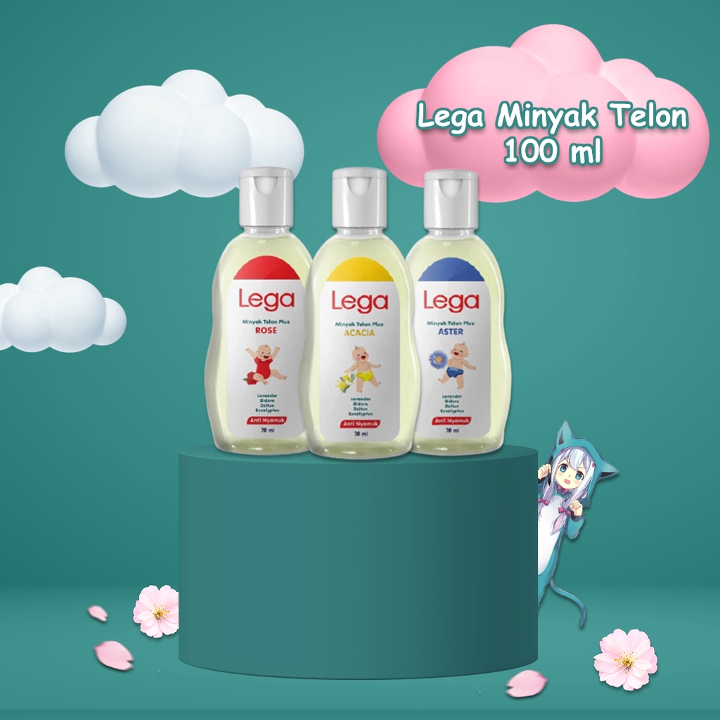 LEGA Minyak Telon Plus Baby Size 100ml &amp; 70ml Varian Wangi Rose / Acacia / Aster / Crysan / Telon Minyak untuk Bayi dan Anak