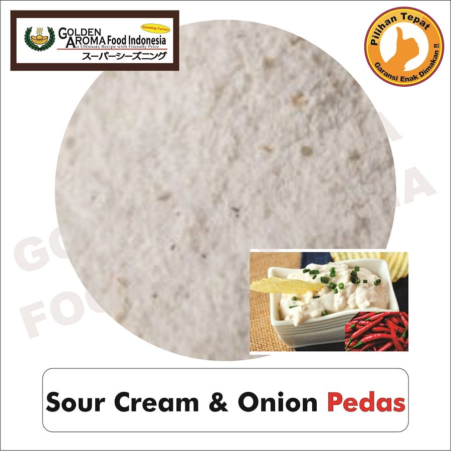 

Bumbu masak Tabur Rasa Sour Cream & Onion Pedas 1kg Bubuk Tabur Spicy Sour Cream Murah Enak Halal