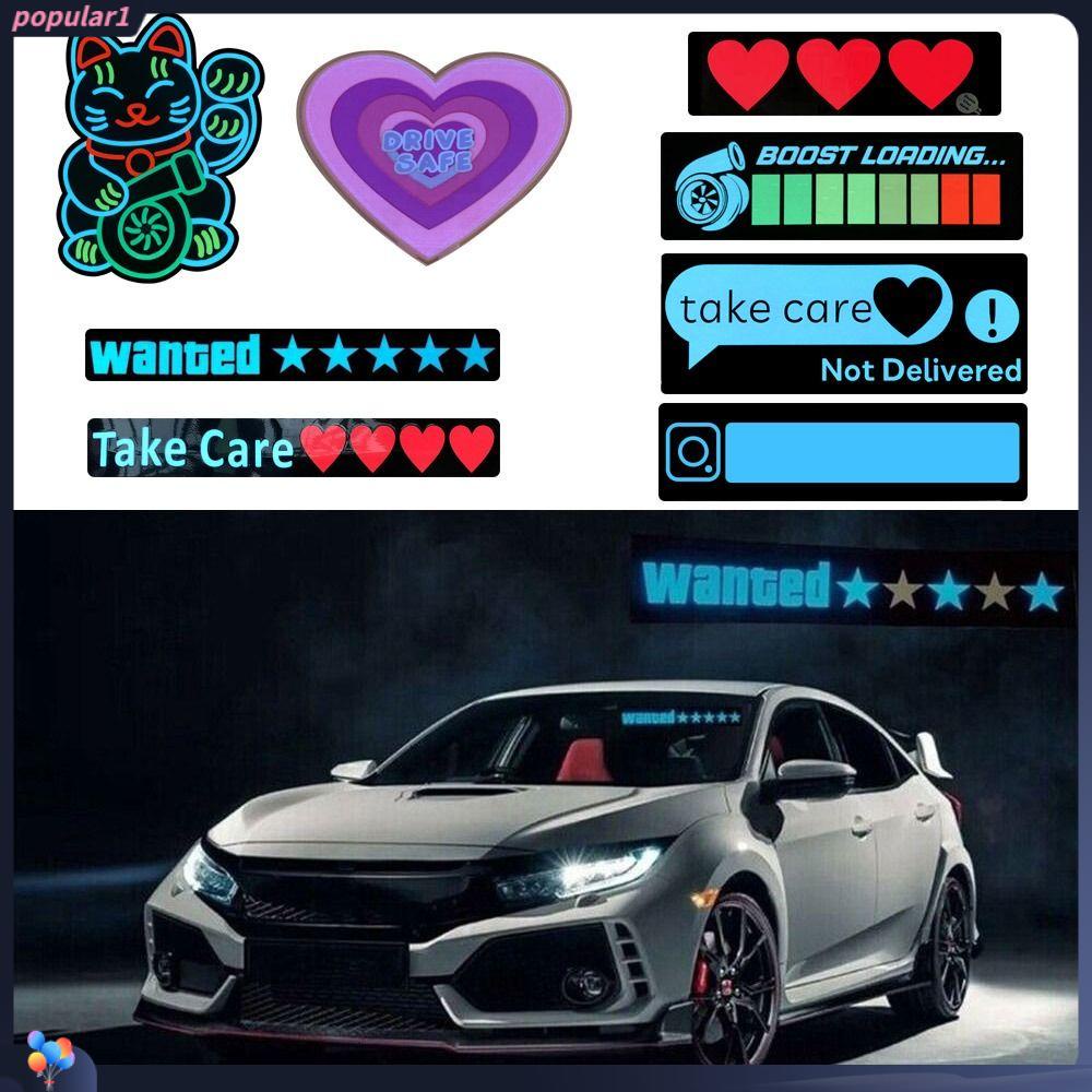 Populer Stiker Mobil LED Fashion Dekorasi Sticker Mobil Jendela Mobil Decals