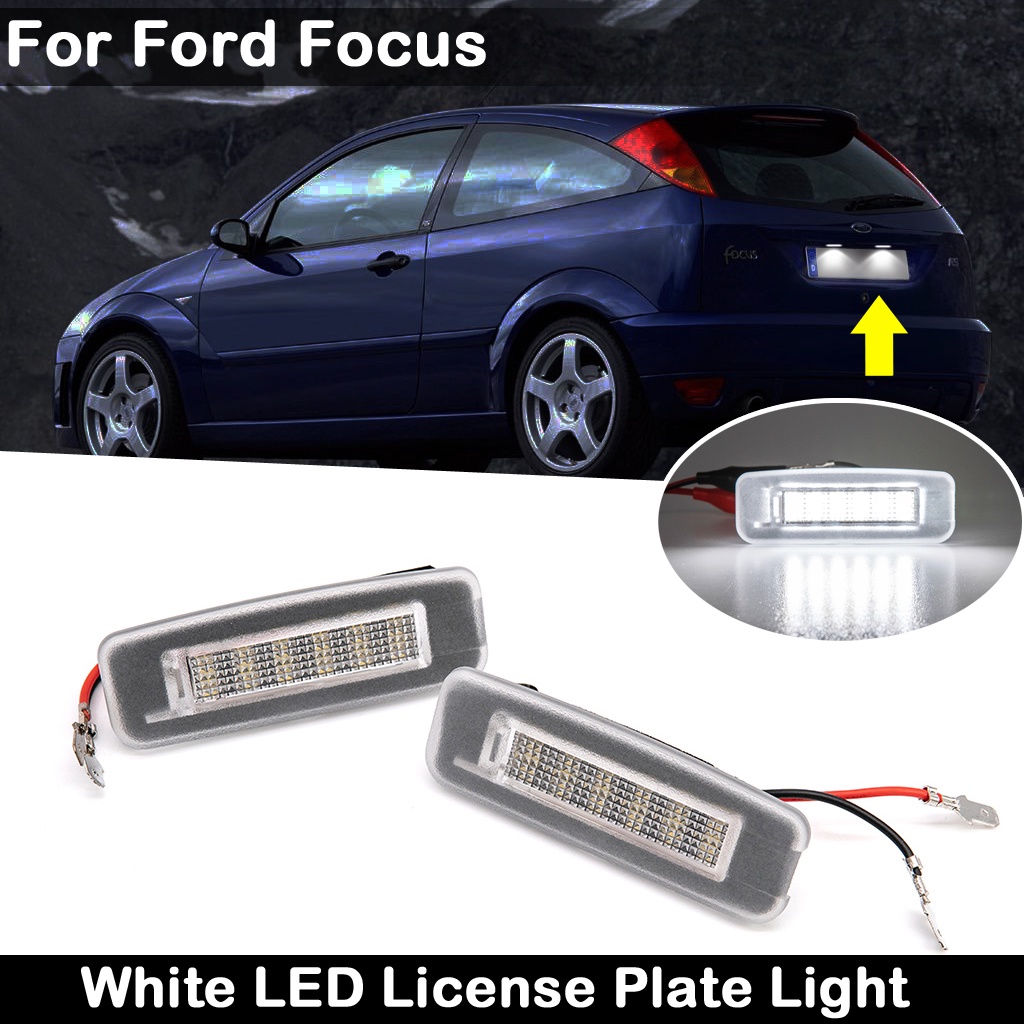 2pcs Lampu Plat Nomor Plat LED Putih Kecerahan Tinggi Lampu Untuk Ford Focus MK1 1998-2005