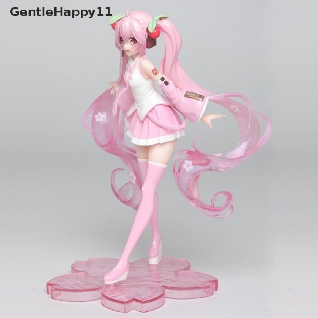 Gentlehappy High Quality Anime Miku Pink Sakura Miku PVC Patung Figure Model Mainan id