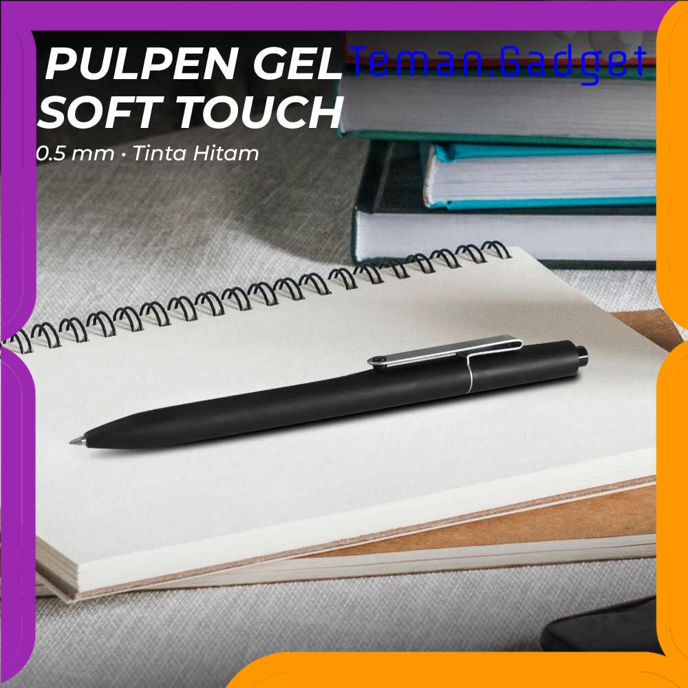 TG - ATK KACO MIDOT Pena Pulpen Gel 0.5mm Soft Touch Metal Clip Tinta Hitam - KCM4