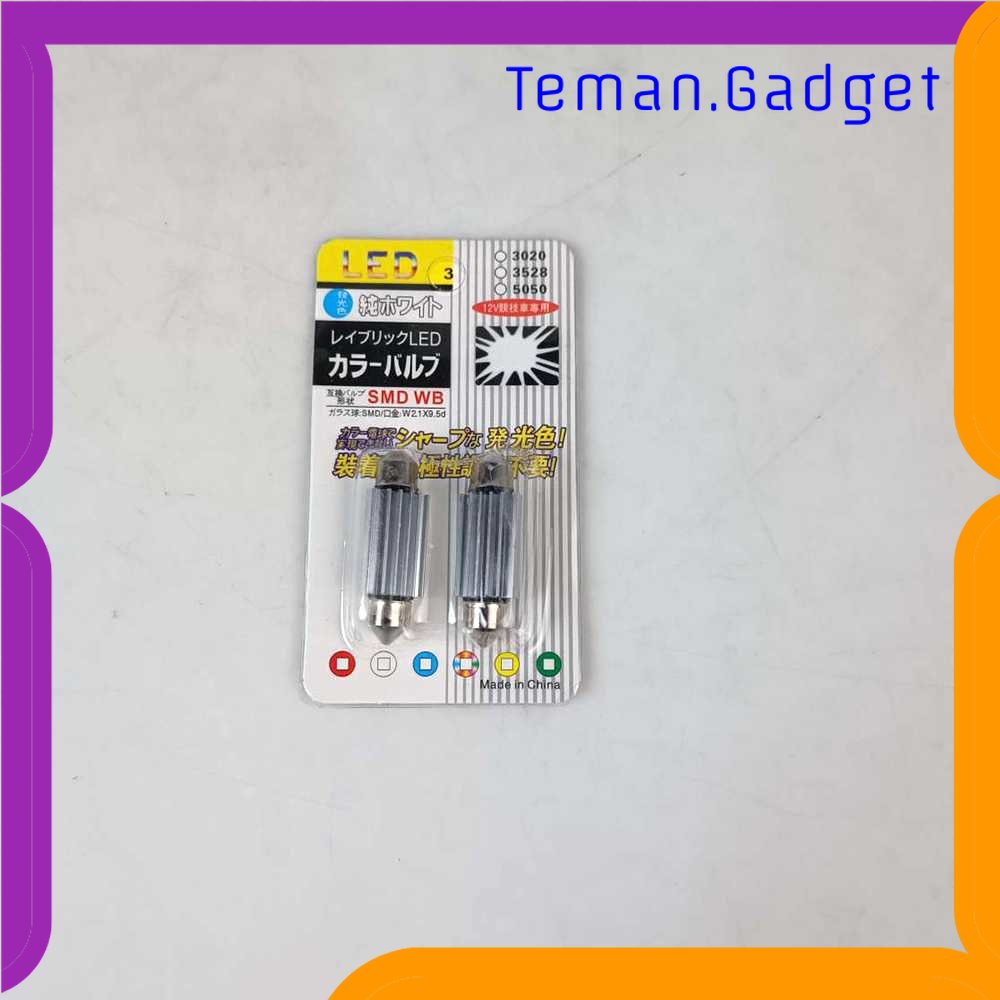 TG - OTO LuxStar Lampu Interior Mobil LED C5W DE3423 3 SMD Cool White 12V 2 PCS