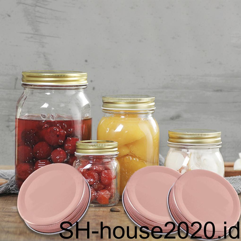 24pcs 70mm Mulut Lebar Canning Jar Sealing Replacement Caps Penyimpanan Penutup Tutup