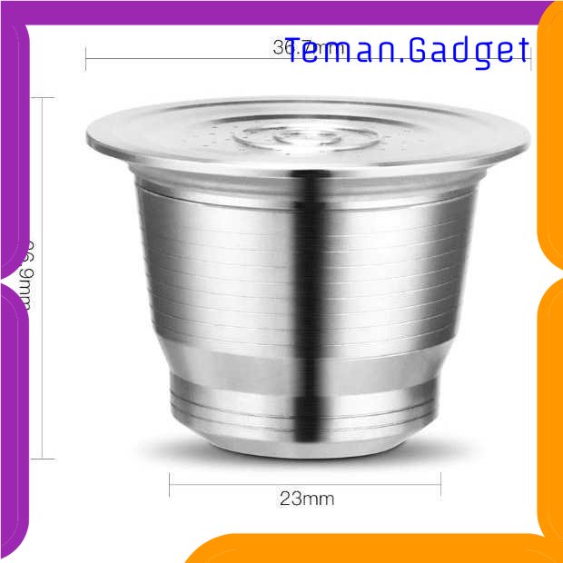 TG - DPR iCafilas Refillable Capsule Stainless Steel + Tamper for Nespresso - F456