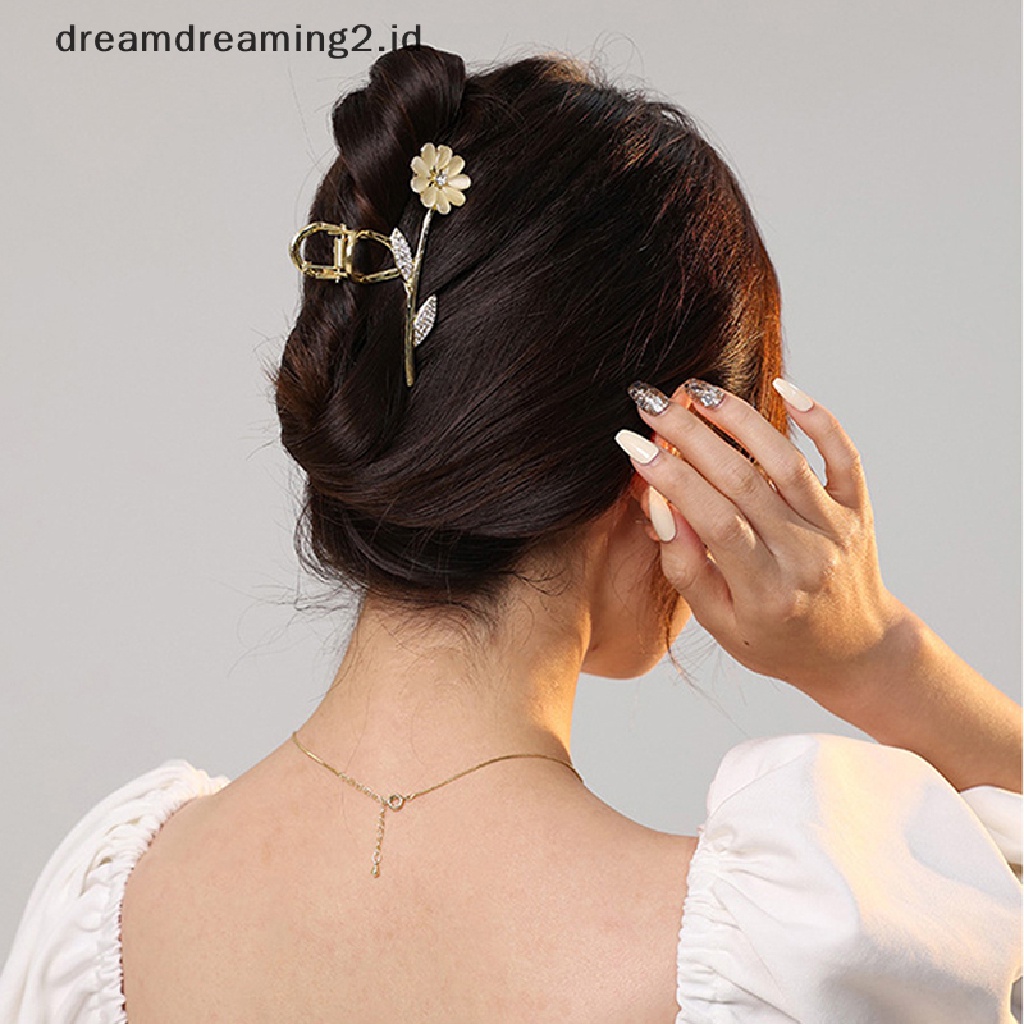 (dream) Wanita Bunga Berongga Geometris Rambut Claw Headband Hairpin Aksesoris Rambut//