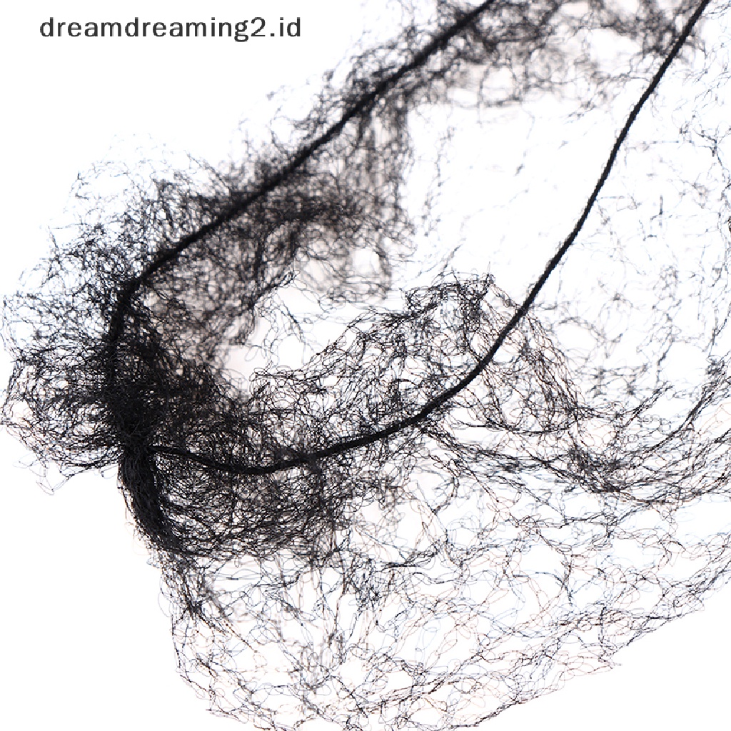 (dream) 100x Jaring Rambut Invisible Hitam Pinggiran Elastis Mesh Hairnet Stretch Hairnet Penutup//