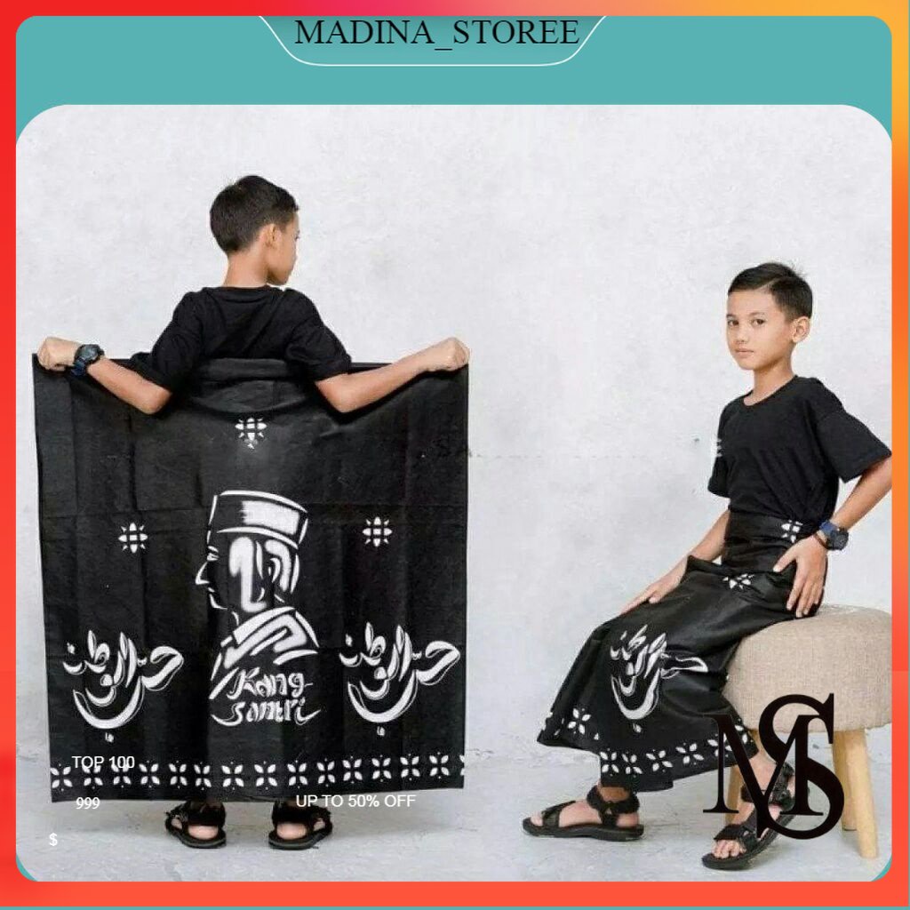 MADINA_STOREE SARUNG ANAK SD ATAU SMP KANG SANTRI | SARUNG BATIK  | SARUNG KANG SANTRI | SARUNG SANT