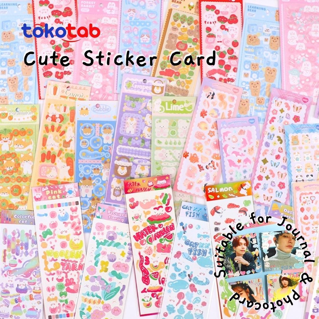 

Tokotab - Stiker Lembar Stiker DIY Lucu Dekorasi Koleksi Stiker Laser Gaya Korea Jurnal Stiker PVC Tahan Air Anak Stiker Notebook Sticker Diary Lucu Cantik
