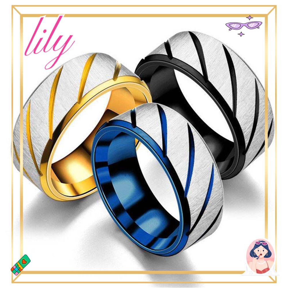 Cincin LILY Kepribadian Tunggal Fashion Baja Titanium