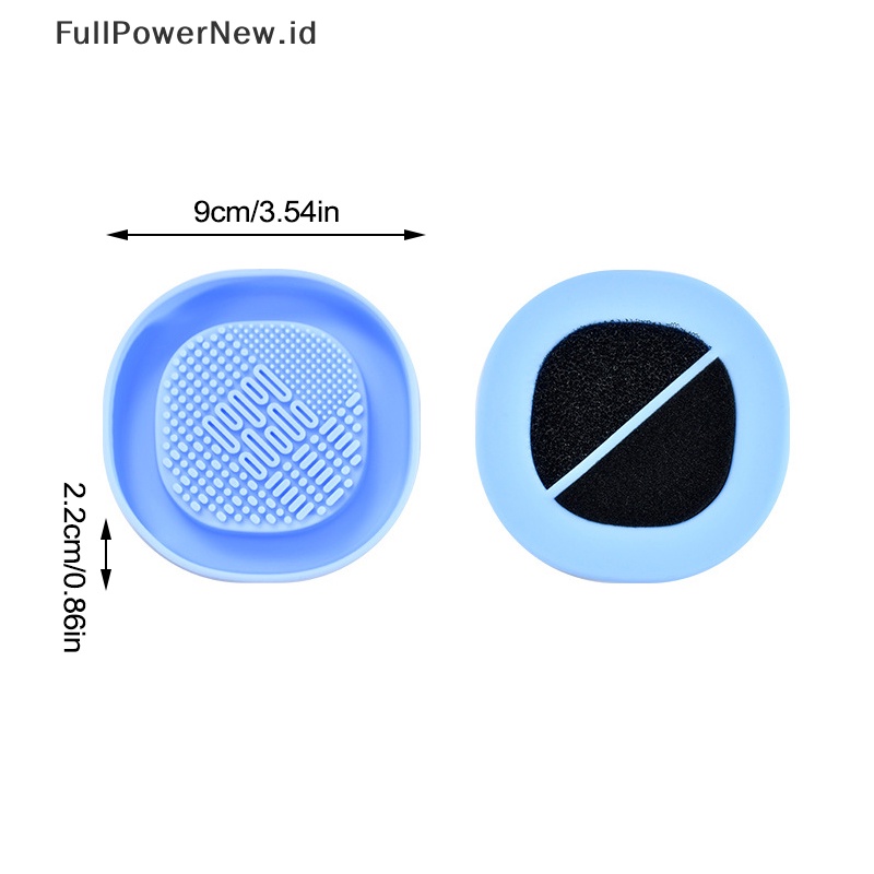 Power Silicone Eyeshadow Sponge Cleaner Kuas Makeup Penghilang Warna Dry Clean Mat Box ID