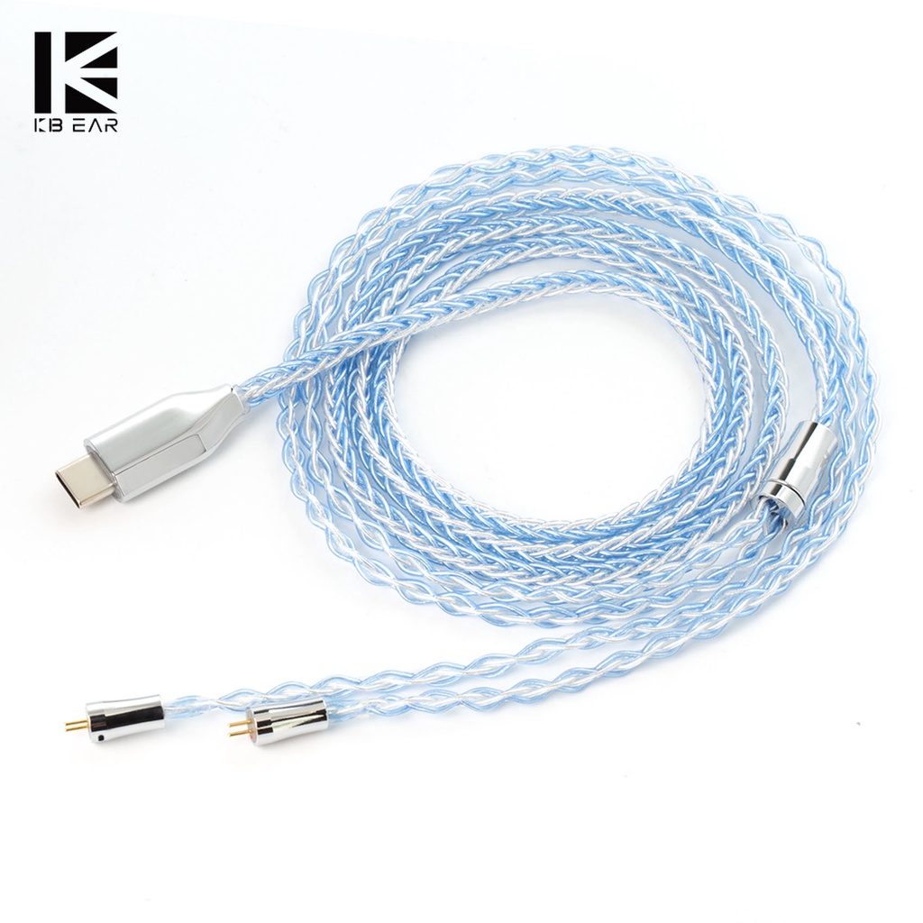 Kbear Kabel Upgrade Decoding T3 Lapis OFC 8-Core Kemurnian Tinggi Dengan Konektor Silver MMCX/2PIN/TFZ Untuk KZ