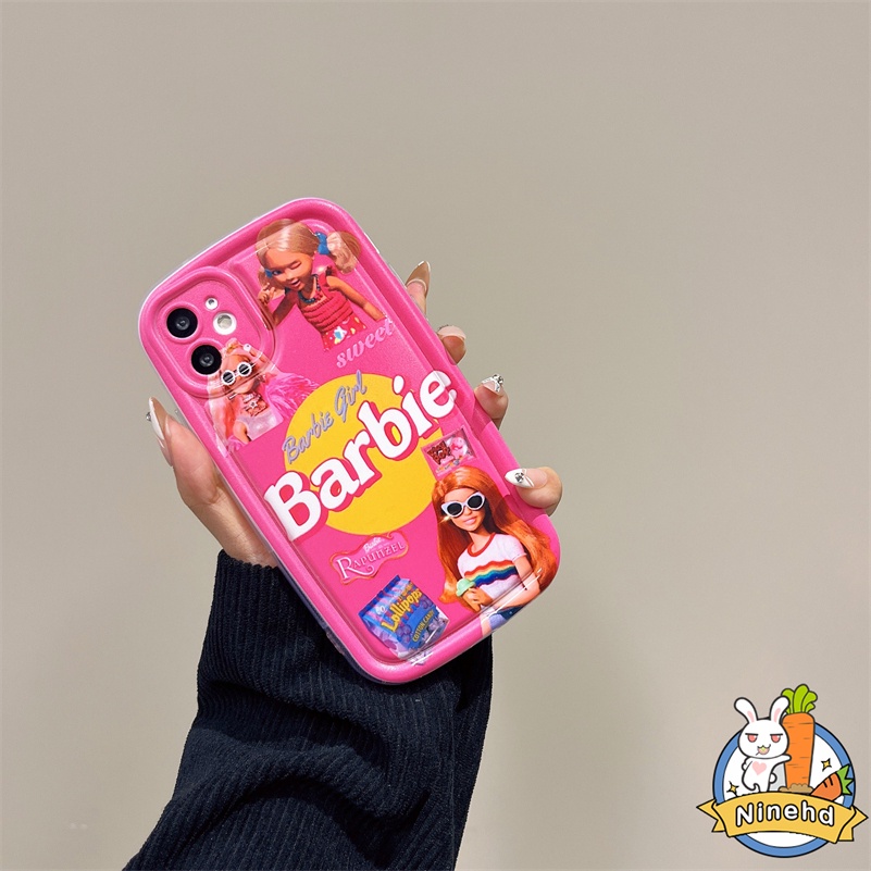 Redmi 12C A1 A1+10C 10A 10 9 9A 9C 9T Note11 11s 10 10s 9 9s Pro Xiaomi 11 Lite Poco X3 Pro Kartun Lovely Barbie Princess Perlindungan Lensa Shockproof Lembut Bantalan Udara Phone Case