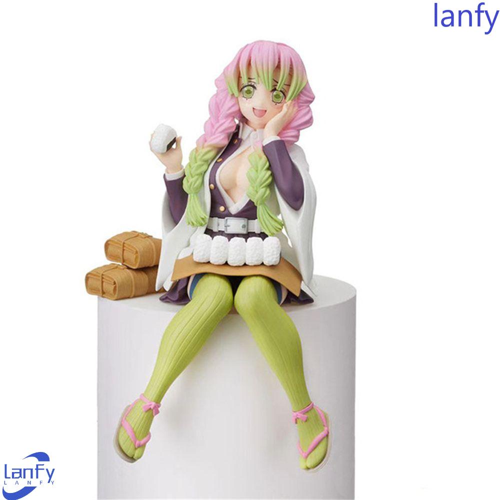 Lanfy Action Figure Demon Slayer Iguro Obanai Shinazugawa Sanemi Kimetsu No Yaiba Himejima Kyoumei Eat Rice Ball Kanroji Mitsuri