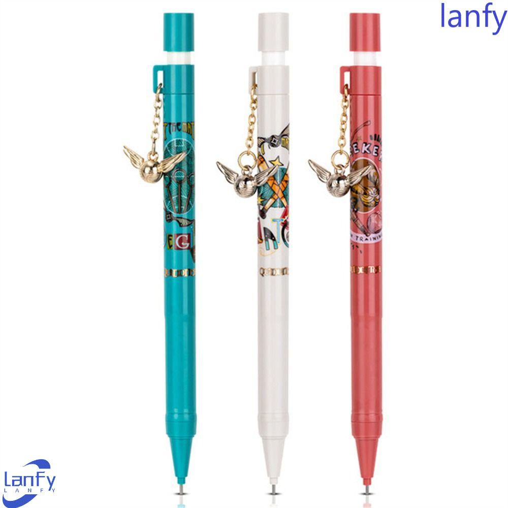 Lanfy Pensil Otomatis Menggambar Tulisan Siswa 0.5mm 0.7mm Hadiah Anak Pensil Baling Pensil