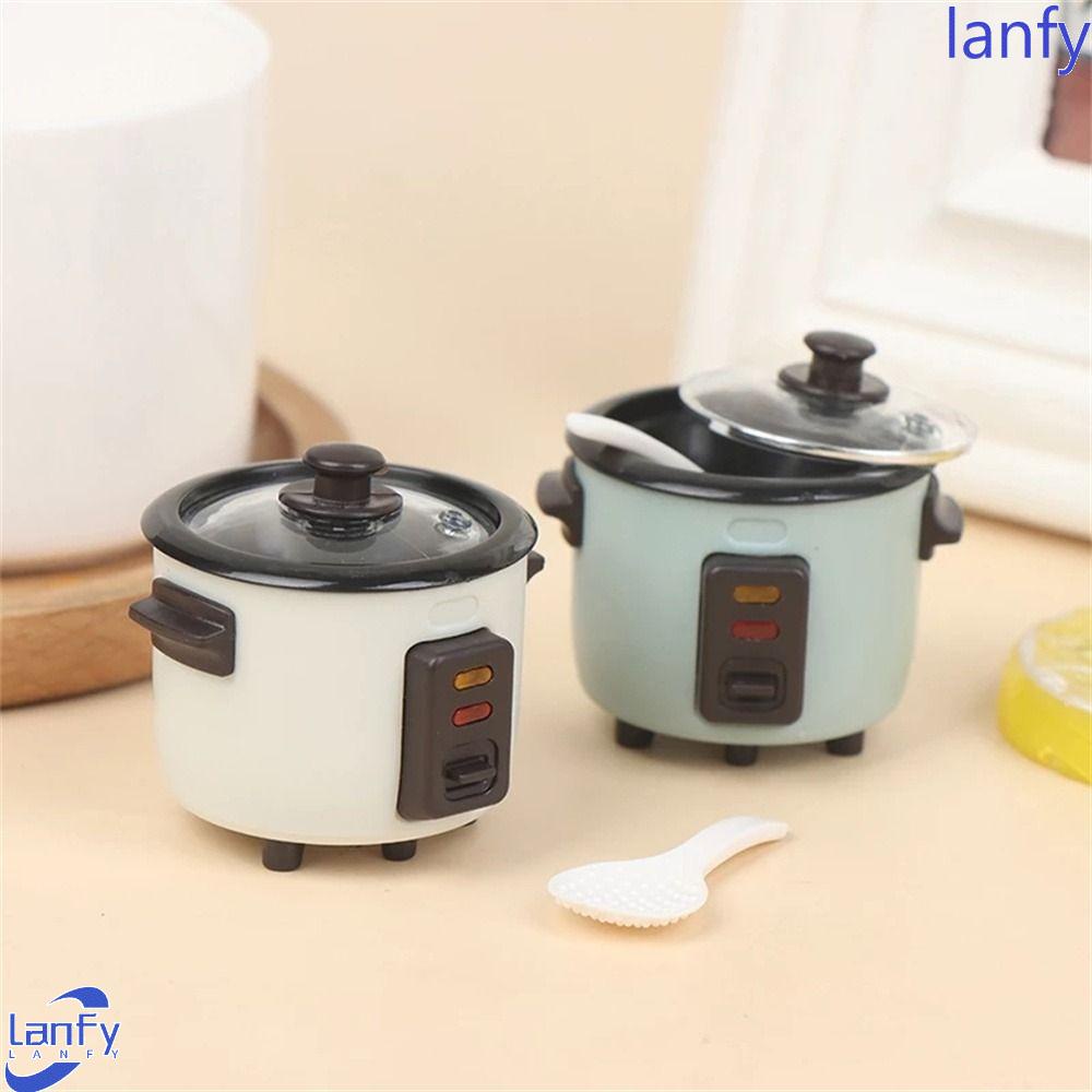 Lanfy Simulasi Rice Cooker Pretend Play Mainan Model Rumah Boneka Miniatur Mainan Rumah Furniture Mainan Model Cooker