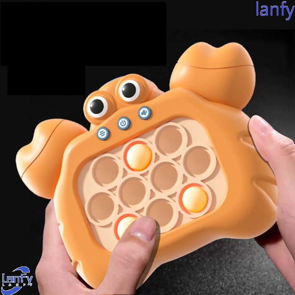 Game Gopher Kepiting LANFY|Edukasi Lucu Yang Lagi Led Game Groundhog Mainan Push Bubble Puzzle Games Kartun Kepiting Mainan Kompresi Kecepatan Push It Fidget Toys Whac-A-Mole Toys