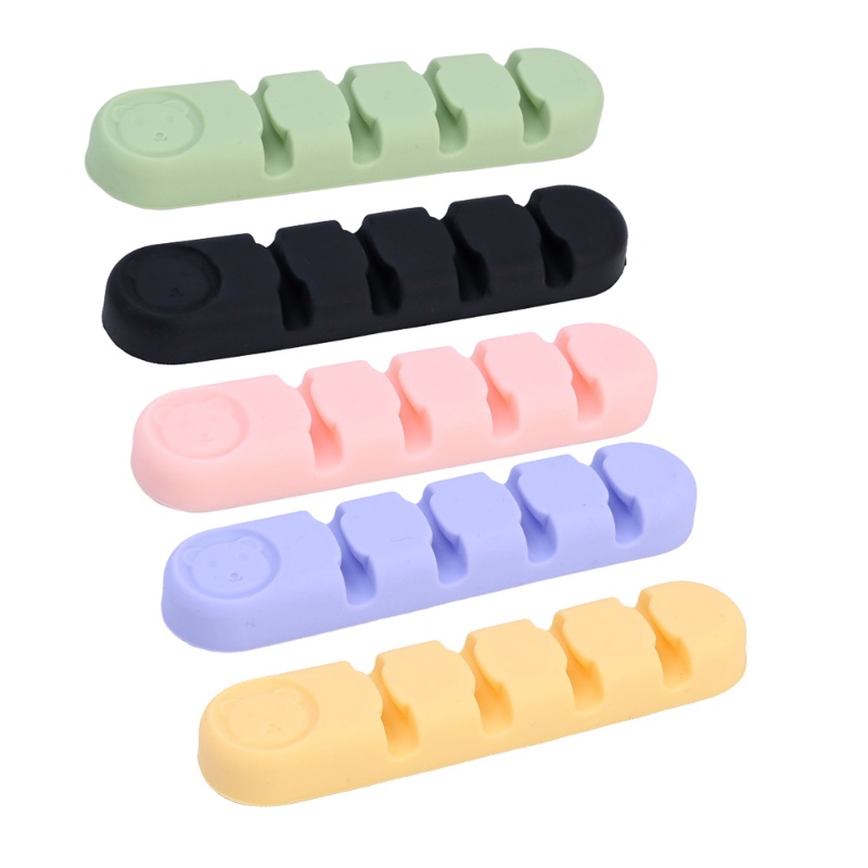 Candy Color Kabel Data Silicone Cord Management/Headphone Line Computer Cable Ties Organizer Winder Penyimpanan Kawat Data Anti Hilang