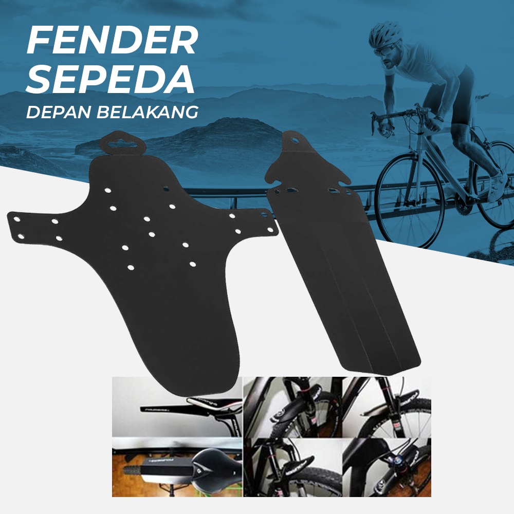 Spakbor Fender Depan Belakang Sepeda Gunung MTB - HF0034300 - Black