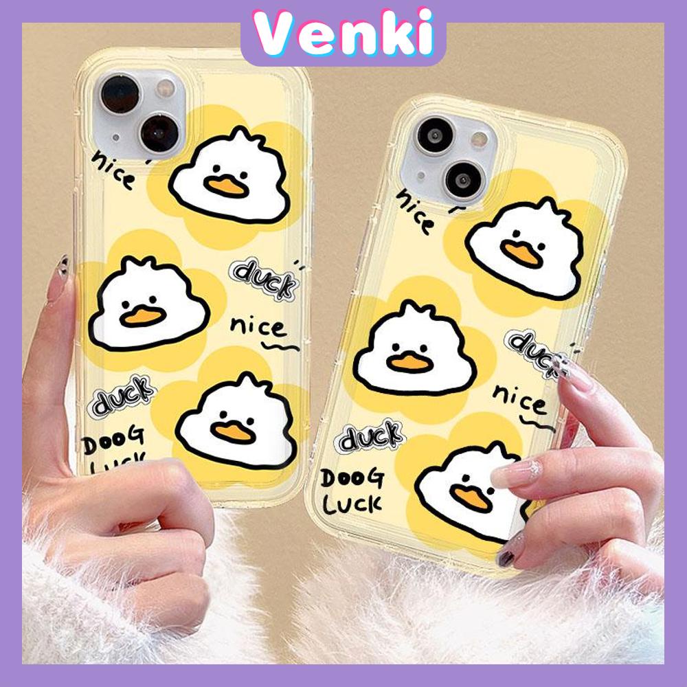 VENKI -For iPhone 11 iPhone Case Clear Case TPU Soft Case Airbag Shockproof Protection Camera Cute Duck Compatible with iPhone 14 13 Pro Max iPhone 12 Pro Max 11 7Plus 6Plus XR xs