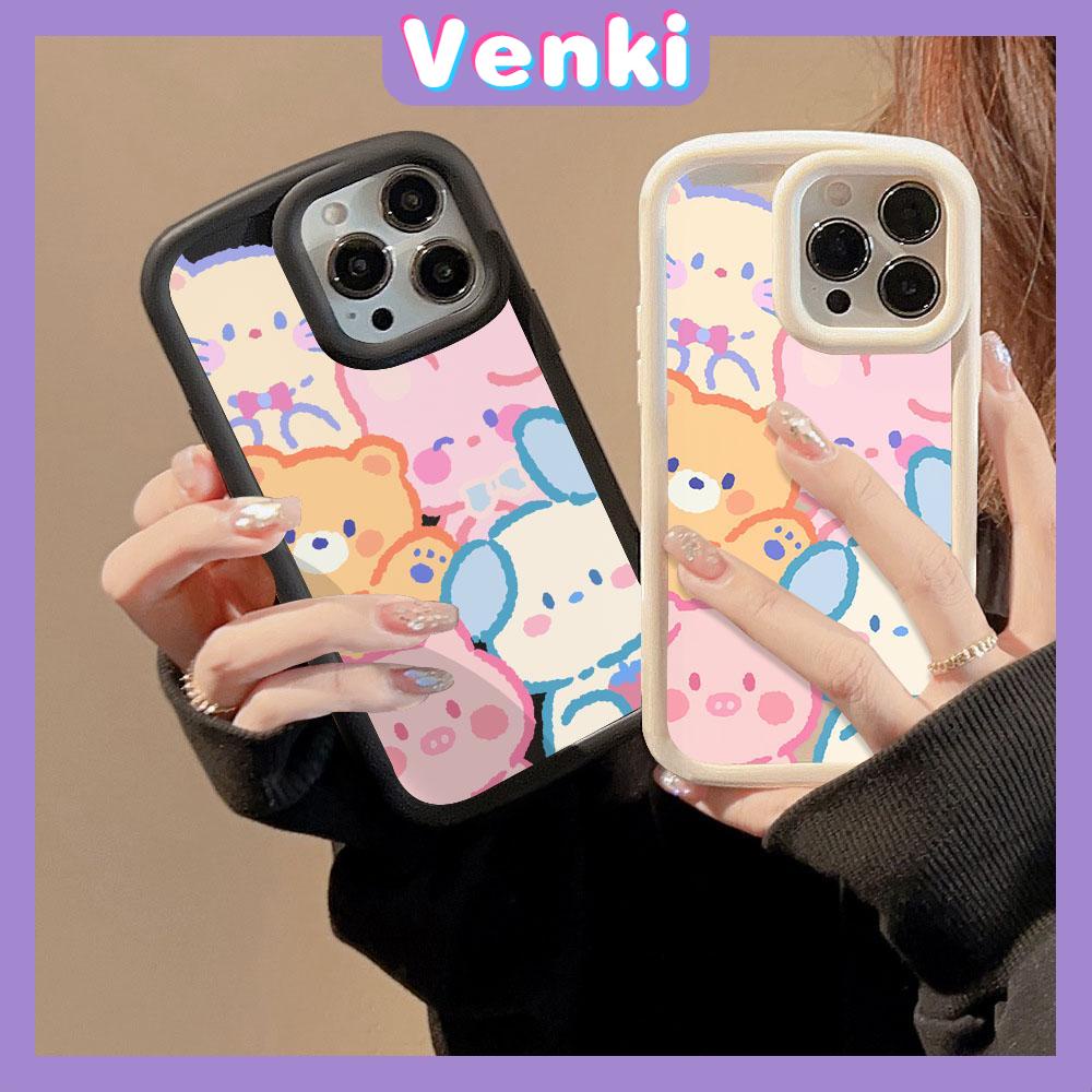 VENKI - For iPhone 11 iPhone Case Black Glossy TPU Soft Case Shockproof Protection Camera Cute Dog Compatible with iPhone 14 13 Pro max 12 Pro Max 11 xr xs max 7Plus 8Plus