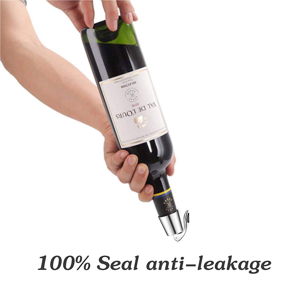 Stainless Steel Vacuum Sealed Wine Bottle Stopper Sealer Saver Preserver Champagne Closings Caps Alat Bar Rumah