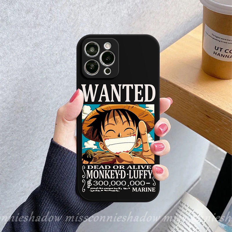 One Piece Case Pola Samping Merek Trendi Kompatibel Untuk iPhone 7Plus 11 14 13 12 Pro Max XR 7 6S 8 6 Plus X XS Max SE 2020 Kartun Lucu Anime Tpu Lembut Tepi Lurus Penutup Belakang