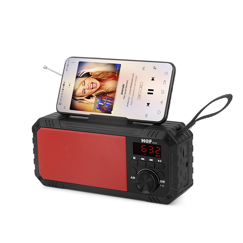 Speaker Bluetooth Portable HF-F111  Wireless  LED Flashlight with FM Radio