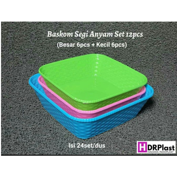 Baskom Plastik Murah / Baskom Plastik Anyam / Baskom Segi Anyam