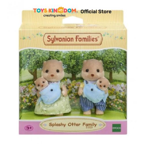 Toys Kingdom Sylvanian Families Set Boneka Hewan Splashy Otter Family Esff53590
