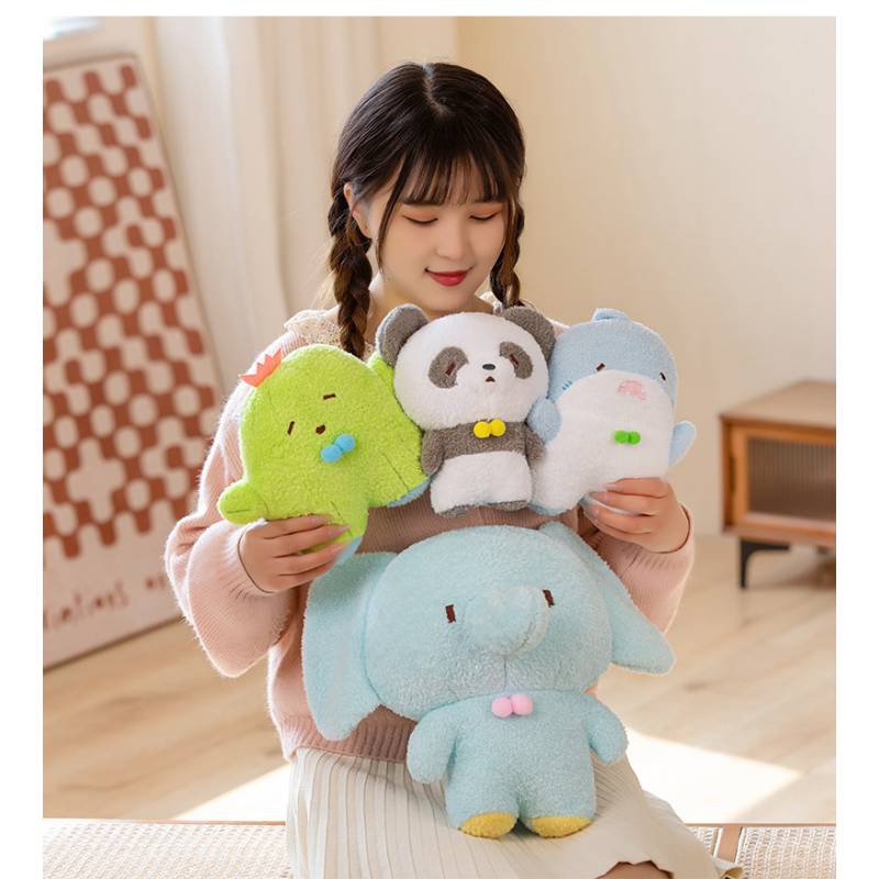 Adorable Stuffed Animals Gajah Panda Kaktus Dan Hiu Plushies