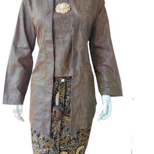 Lurik NEW  9.9 kebaya lurik kutubaru wanita kebaya lurik cewek tenun alusan modern jumbo warna hitam