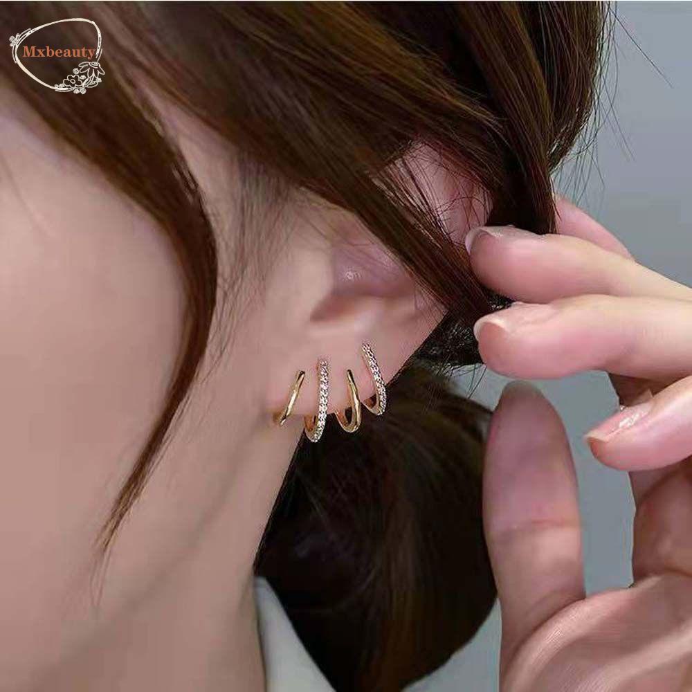 Mxbeauty Anting Wanita Trendi Indah Aksesoris Pesta Gadis Perhiasan Elegan Pesona Lady Empat Cakar Baris Anting-Anting