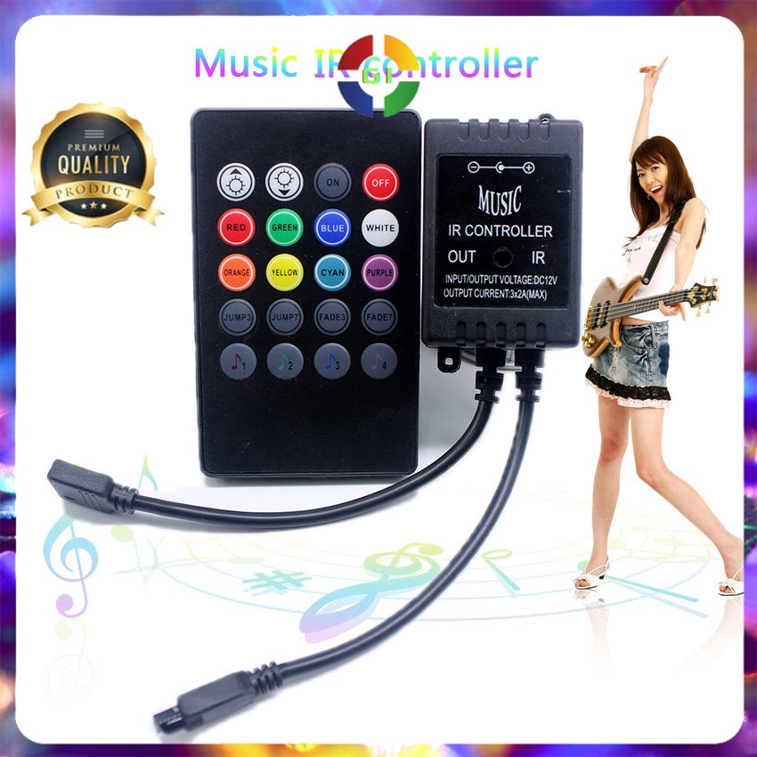 Controller Lampu LED Strip RGB 12V 72W 2A Black