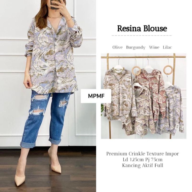 RESINA Blouse ORI MPMF | Premium Crinkle