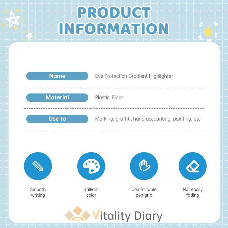 

【COD❤️】Morandi Eye Care Gradient Highlighter Student Highlight Marker Penanda Kepala Lembut Berkapasitas Besar-VDY