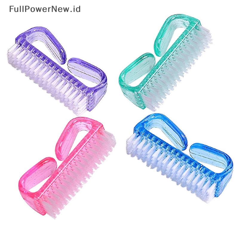 Power Sikat Pembersih Debu Kuku Gagang Plastik Manicure Pedicure File Tool ID