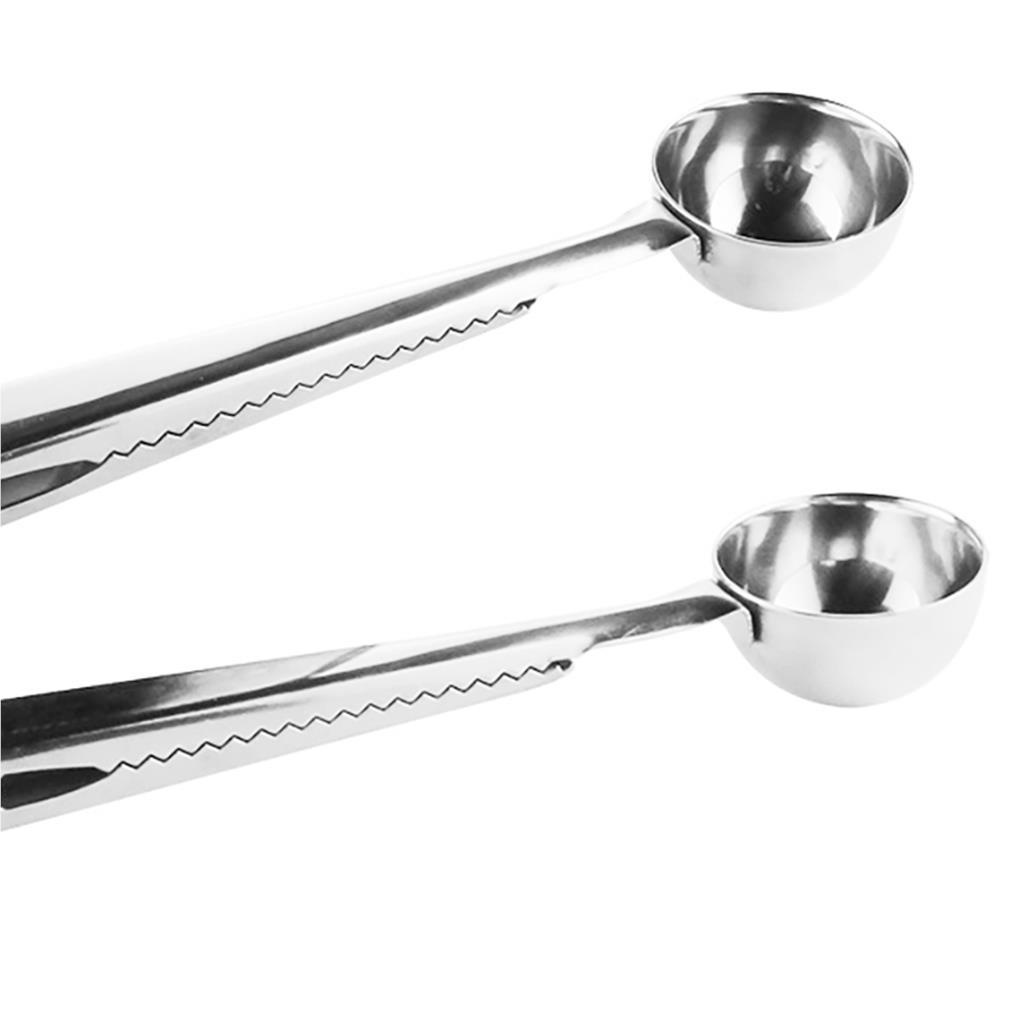 Sendok Kopi Multifungsi Stainless Steel Perlengkapan Dapur Sendok Dengan Seal Klip Coffee Measuring Spoon